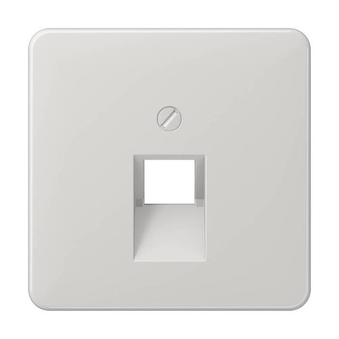 Накладка на розетку информационную Jung CD 500, скрытый монтаж, светло-серый, CD569-1UALG