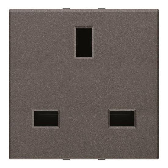 Розетка на 2 модуля ABB ZENIT,  со шторками, антрацит, 2CLA223700N1801