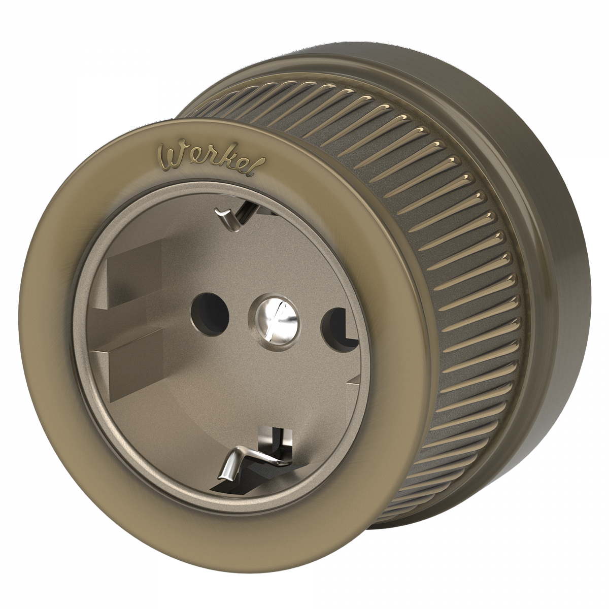 Розетка с заземлением бронзовый ретро W5771012